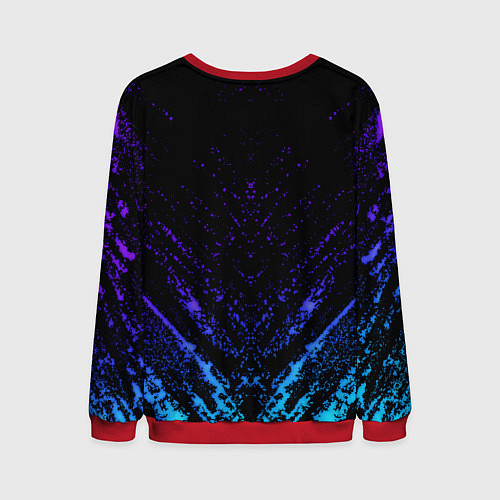 Мужской свитшот Stray neon paint splashes / 3D-Красный – фото 2
