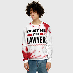 Свитшот мужской Trust me Im lawyer white, цвет: 3D-белый — фото 2