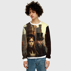 Свитшот мужской Victorian boy and girl, цвет: 3D-белый — фото 2