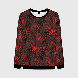 Мужской свитшот Красно-черная объемная броня
