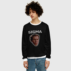 Свитшот мужской Sigma face, цвет: 3D-белый — фото 2