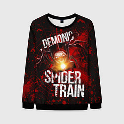 Свитшот мужской Demonic spider-train, цвет: 3D-черный