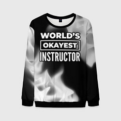 Мужской свитшот Worlds okayest instructor - dark