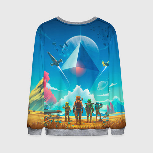 Мужской свитшот No Mans Sky / 3D-Меланж – фото 2