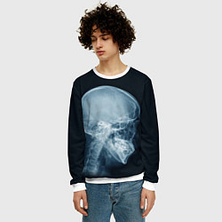Свитшот мужской Рентген головы, цвет: 3D-белый — фото 2