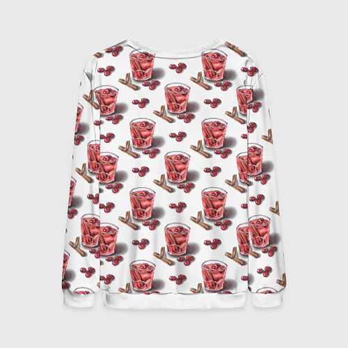 Мужской свитшот Глинтвейн с корицей / 3D-Белый – фото 2