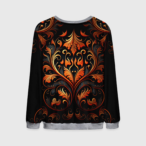 Мужской свитшот Огненные узоры / 3D-Меланж – фото 2