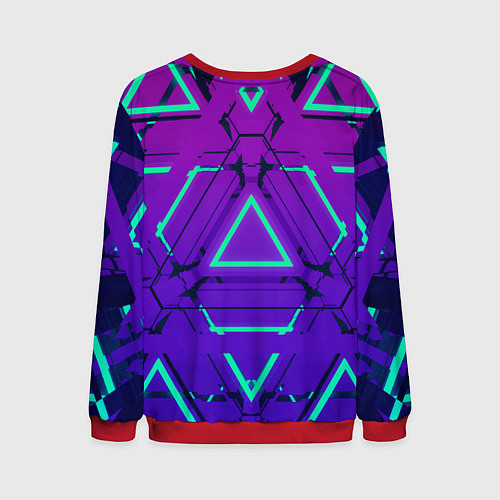 Мужской свитшот Cyber armor - neon / 3D-Красный – фото 2