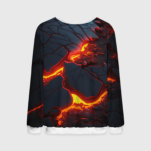 Мужской свитшот Красивая неоновая лава / 3D-Белый – фото 2