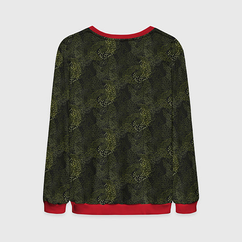 Мужской свитшот Кирилл камуфляж / 3D-Красный – фото 2