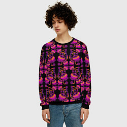 Свитшот мужской Инопланетные цветы, цвет: 3D-черный — фото 2