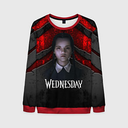 Свитшот мужской Wedneday black and red, цвет: 3D-красный