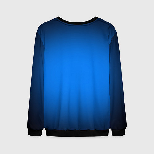 Мужской свитшот Лазурный фон и черная виньетка / 3D-Черный – фото 2