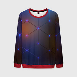 Свитшот мужской Космические треугольники, цвет: 3D-красный