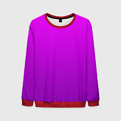 Свитшот мужской Ярко-фиолетовый градиент, цвет: 3D-красный