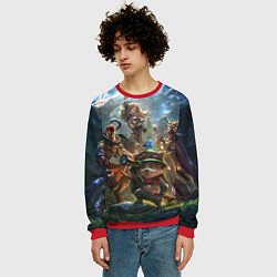 Свитшот мужской Лига Легенд персонажи, цвет: 3D-красный — фото 2