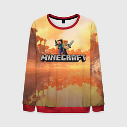 Свитшот мужской Стив Майнкрафт Minecraft, цвет: 3D-красный