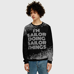 Свитшот мужской I am sailor doing sailor things, цвет: 3D-черный — фото 2