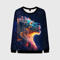 Свитшот мужской Космический звёздный лев, цвет: 3D-черный