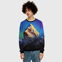Свитшот мужской Космический эверест, цвет: 3D-черный — фото 2
