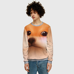 Свитшот мужской Милый доге мем, цвет: 3D-меланж — фото 2
