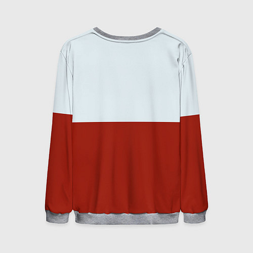 Мужской свитшот Пиксельная лиса с надписью fox / 3D-Меланж – фото 2