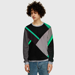 Свитшот мужской Спортивная геометрия линии, цвет: 3D-меланж — фото 2