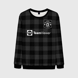 Свитшот мужской ФК Манчестер Юнайтед темный, цвет: 3D-черный