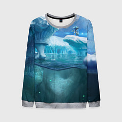 Мужской свитшот Subnautica - КРАБ на леднике