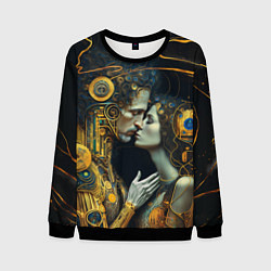 Мужской свитшот Gustav Klimt Cyberpunk