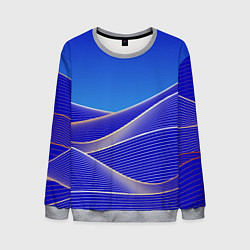 Свитшот мужской Волновая растровая композиция, цвет: 3D-меланж