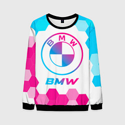 Мужской свитшот BMW neon gradient style