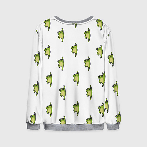 Мужской свитшот Лягушата ползут вверх / 3D-Меланж – фото 2