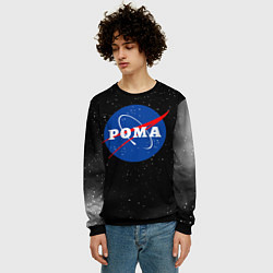 Свитшот мужской Рома Наса космос, цвет: 3D-черный — фото 2