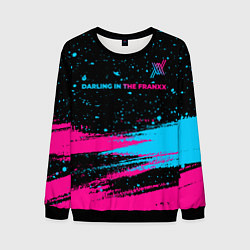 Свитшот мужской Darling in the FranXX - neon gradient: символ свер, цвет: 3D-черный