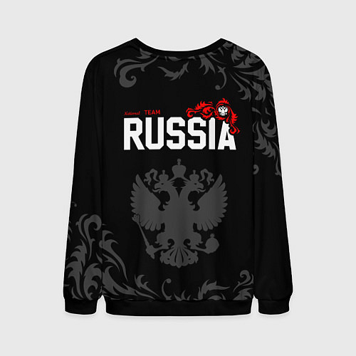 Мужской свитшот Сборная России - national team Russia / 3D-Черный – фото 2