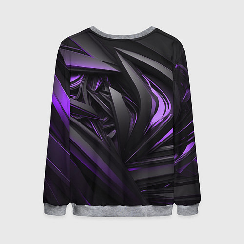 Мужской свитшот Черно-фиолетовые объекты / 3D-Меланж – фото 2
