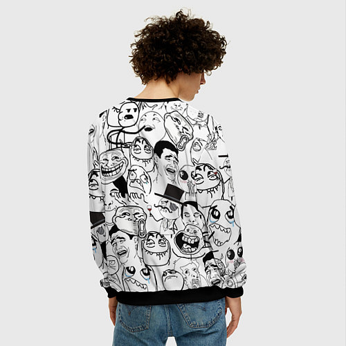 Мужской свитшот Сборник мемов / 3D-Черный – фото 4