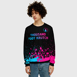 Свитшот мужской Thousand Foot Krutch - neon gradient: символ сверх, цвет: 3D-черный — фото 2
