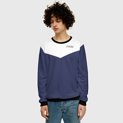 Свитшот мужской FIRM бело-синий, цвет: 3D-черный — фото 2