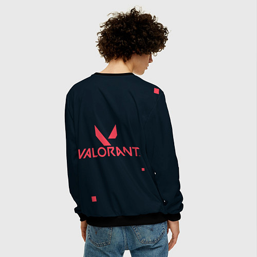 Мужской свитшот Valorant игрок / 3D-Черный – фото 4