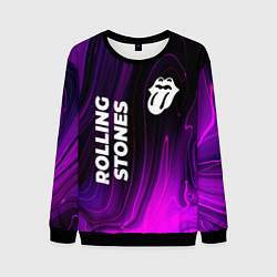 Свитшот мужской Rolling Stones violet plasma, цвет: 3D-черный