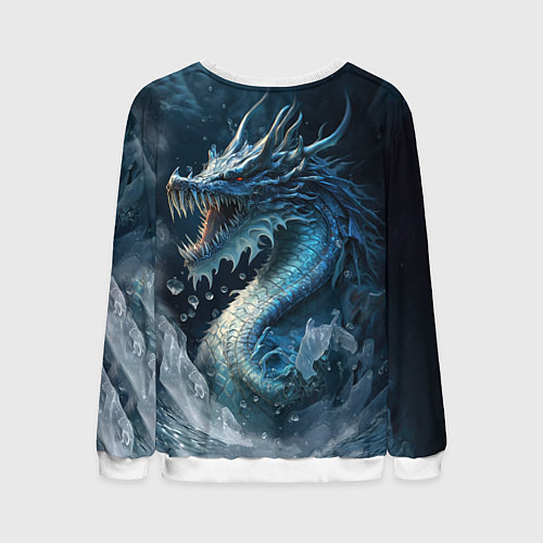 Мужской свитшот Ледяной дракон / 3D-Белый – фото 2