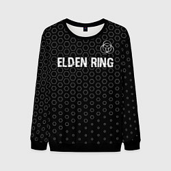 Мужской свитшот Elden Ring glitch на темном фоне: символ сверху