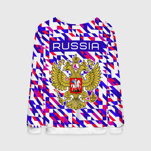 Мужской свитшот Russian geometry / 3D-Белый – фото 2