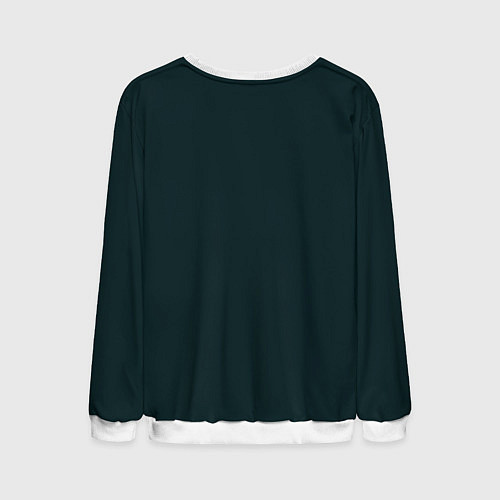 Мужской свитшот Лис в цветах / 3D-Белый – фото 2