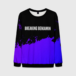 Мужской свитшот Breaking Benjamin purple grunge