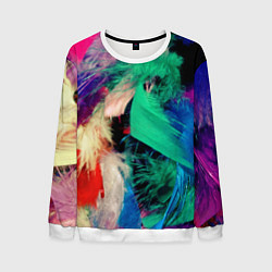 Мужской свитшот Неоновые перья павлина