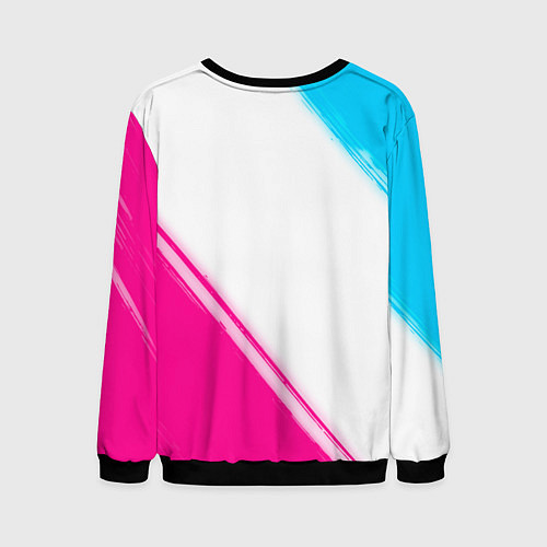 Мужской свитшот Coldplay neon gradient style: надпись, символ / 3D-Черный – фото 2