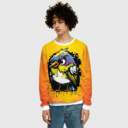 Свитшот мужской Цветной воробей, цвет: 3D-белый — фото 2